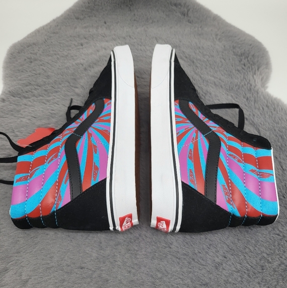 Vans Unisex Retro Mart SK8 Hi Shoes - Black / Blue / Red / Pink - Picture 6 of 7